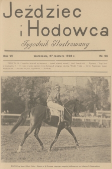 Jeździec i Hodowca : tygodnik ilustrowany. R.7, 1928, nr 26