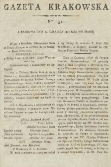 Gazeta Krakowska. 1812, nr 51