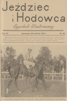 Jeździec i Hodowca : tygodnik ilustrowany. R.7, 1928, nr 35