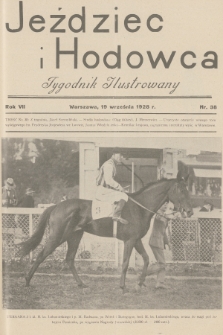 Jeździec i Hodowca : tygodnik ilustrowany. R.7, 1928, nr 38