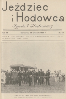 Jeździec i Hodowca : tygodnik ilustrowany. R.7, 1928, nr 39
