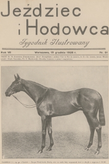Jeździec i Hodowca : tygodnik ilustrowany. R.7, 1928, nr 51