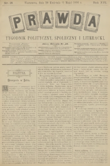 Prawda : tygodnik polityczny, społeczny i literacki. R.16, 1896, nr 18