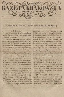 Gazeta Krakowska. 1821, nr 12