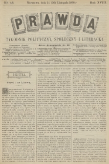 Prawda : tygodnik polityczny, społeczny i literacki. R.18, 1898, nr 48