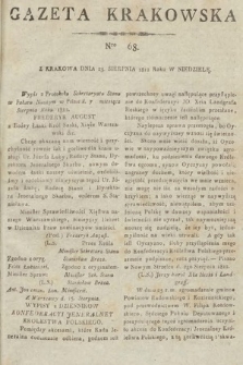 Gazeta Krakowska. 1812, nr 68