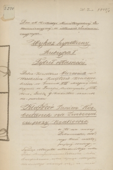 Dwa urzędowe wykazy hipoteczne dotyczące Klasztoru Sióstr Norbertanek na Zwierzyńcu w Krakowie z 1856 r. i 1866 r.