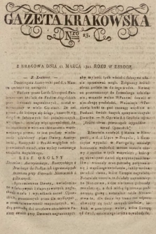 Gazeta Krakowska. 1821, nr 23