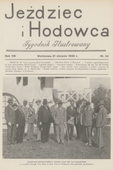 Jeździec i Hodowca : tygodnik ilustrowany. R.8, 1929, nr 34