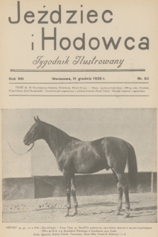 Jeździec i Hodowca : tygodnik ilustrowany. R.8, 1929, nr 50