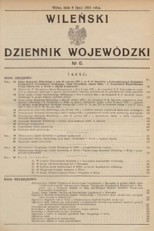 Wileński Dziennik Wojewódzki. 1931, nr 6