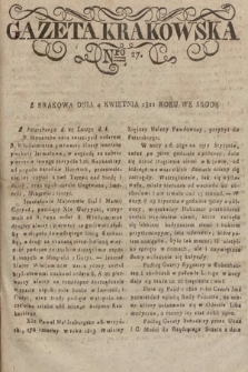 Gazeta Krakowska. 1821, nr 27