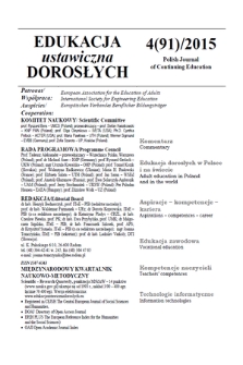 Edukacja Ustawiczna Dorosłych : międzynarodowy kwartalnik naukowo-metodyczny = Polish Journal of Continuing Education : scientific-research quarterly. 2015, 4