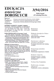 Edukacja Ustawiczna Dorosłych : międzynarodowy kwartalnik naukowo-metodyczny = Polish Journal of Continuing Education : scientific-research quarterly. 2016, 3