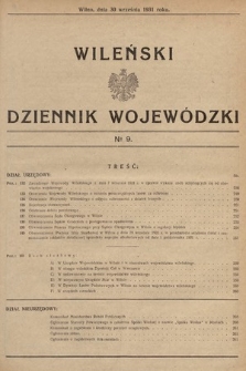 Wileński Dziennik Wojewódzki. 1931, nr 9