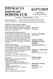 Edukacja Ustawiczna Dorosłych : międzynarodowy kwartalnik naukowy = Polish Journal of Continuing Education : international scientific quarterly. 2019, 4