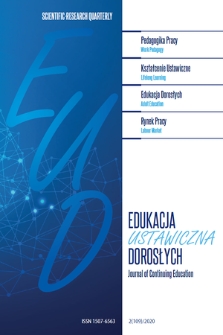 Edukacja Ustawiczna Dorosłych : EUD : międzynarodowy kwartalnik naukowy = Journal of Continuing Education : international scientific quarterly. 2020, 2