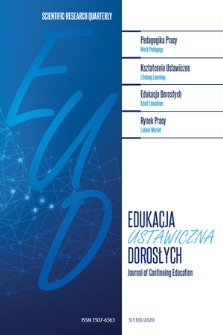 Edukacja Ustawiczna Dorosłych : EUD : międzynarodowy kwartalnik naukowy = Journal of Continuing Education : international scientific quarterly. 2020, 3