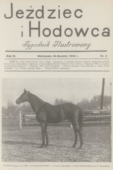 Jeździec i Hodowca : tygodnik ilustrowany. R.9, 1930, nr 3