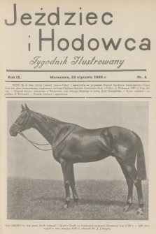 Jeździec i Hodowca : tygodnik ilustrowany. R.9, 1930, nr 4