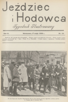 Jeździec i Hodowca : tygodnik ilustrowany. R.9, 1930, nr 20