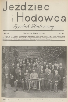 Jeździec i Hodowca : tygodnik ilustrowany. R.9, 1930, nr 27