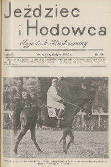 Jeździec i Hodowca : tygodnik ilustrowany. R.9, 1930, nr 28