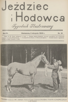 Jeździec i Hodowca : tygodnik ilustrowany. R.9, 1930, nr 31
