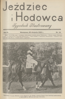 Jeździec i Hodowca : tygodnik ilustrowany. R.9, 1930, nr 34