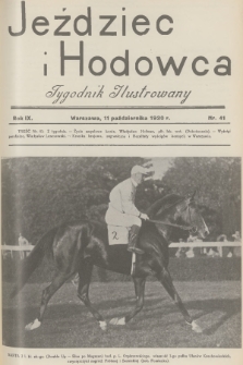 Jeździec i Hodowca : tygodnik ilustrowany. R.9, 1930, nr 41