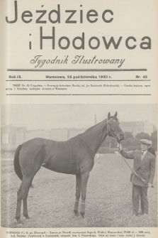 Jeździec i Hodowca : tygodnik ilustrowany. R.9, 1930, nr 43