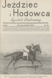 Jeździec i Hodowca : tygodnik ilustrowany. R.9, 1930, nr 49
