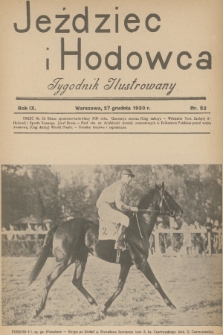 Jeździec i Hodowca : tygodnik ilustrowany. R.9, 1930, nr 52