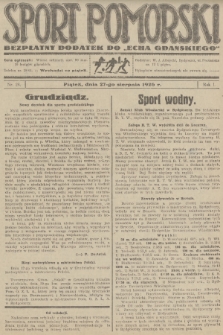 Sport Pomorski : bezpłatny dodatek do „Echa Gdańskiego”. R.1, 1926, nr 26