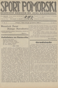Sport Pomorski : bezpłatny dodatek do „Echa Gdańskiego”. R.1, 1926, nr 43