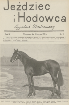 Jeździec i Hodowca : tygodnik ilustrowany. R.10, 1931, nr 11