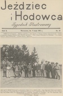 Jeździec i Hodowca : tygodnik ilustrowany. R.10, 1931, nr 19