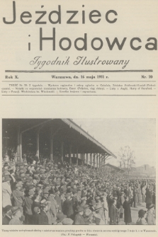 Jeździec i Hodowca : tygodnik ilustrowany. R.10, 1931, nr 20
