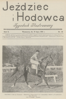 Jeździec i Hodowca : tygodnik ilustrowany. R.10, 1931, nr 30