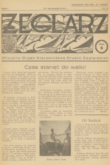 Żeglarz : oficjalny organ Kierownictwa Drużyn Żeglarskich. R.1, 1934, nr 6