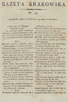 Gazeta Krakowska. 1812, nr 92