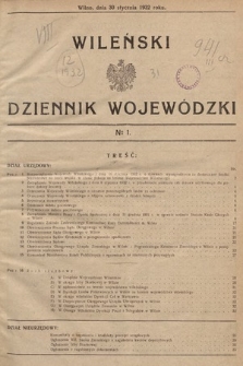 Wileński Dziennik Wojewódzki. 1932, nr 1