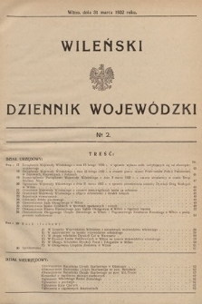 Wileński Dziennik Wojewódzki. 1932, nr 2