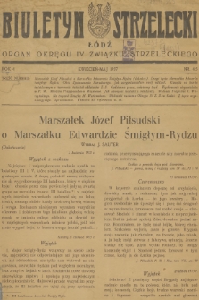 Biuletyn Strzelecki : organ Okręgu IV Związku Strzeleckiego. R.4, 1937, nr 4-5