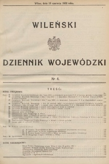Wileński Dziennik Wojewódzki. 1932, nr 4