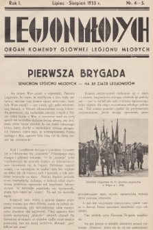 Legjon Młodych : organ Komendy Głównej Legjonu Młodych. R.1, 1933, nr 4-5