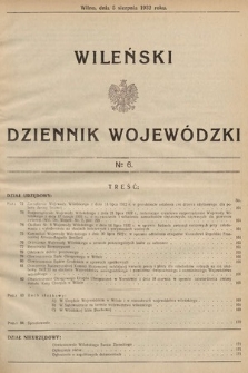 Wileński Dziennik Wojewódzki. 1932, nr 6