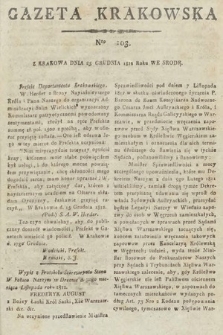 Gazeta Krakowska. 1812, nr 103