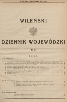 Wileński Dziennik Wojewódzki. 1932, nr 8