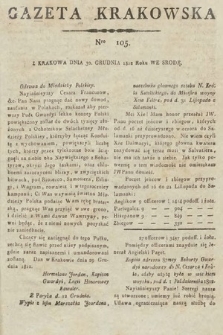 Gazeta Krakowska. 1812, nr 105